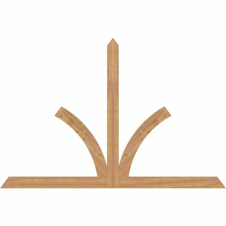 Ekena Millwork Richland Timber Gable Bracket, Western Red Cedar, 108"W x 72"H x 1 1/2"D x 5 1/2"F, 16/12 Pitch GBW108X72X0206RIC00SWR